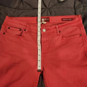 Lucky Brand Women's Size 10/30 Sweet n Crop Faded Red Mid Rise Cropped Jeans